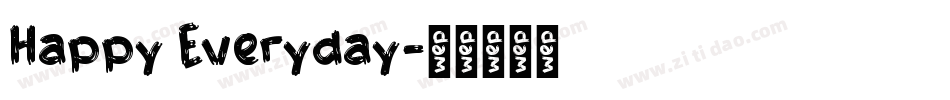 Happy Everyday字体转换